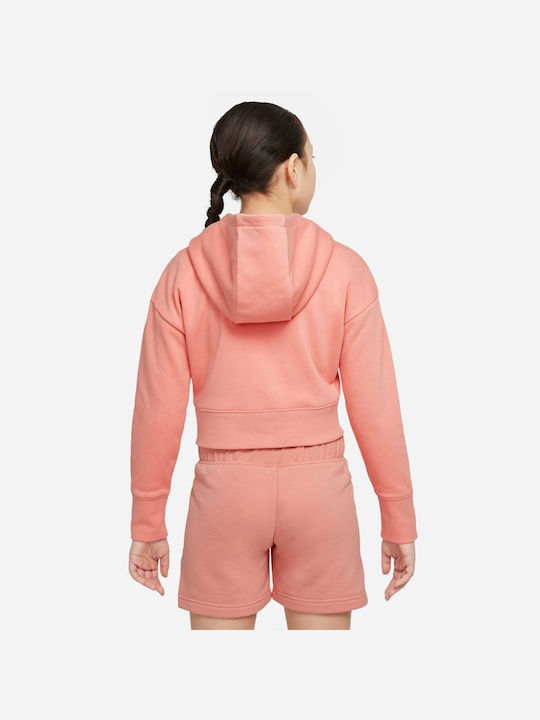 Nike Kids Cropped Sweatshirt with Hood Pink