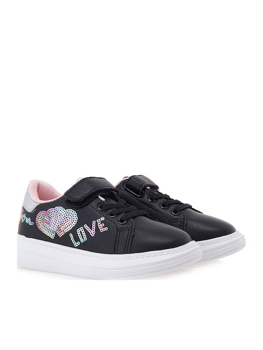 Παιδικά Sneakers με Σκρατς Μαύρα
