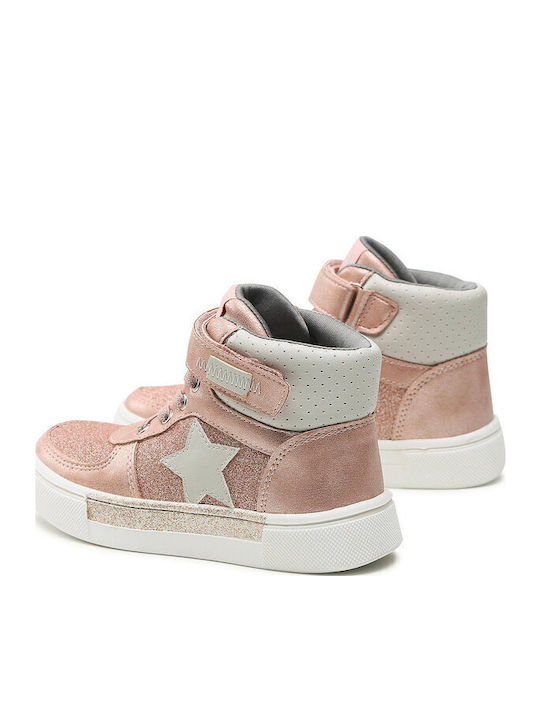 Kinder Sneakers Hoch mit Klettverschluss Rosa