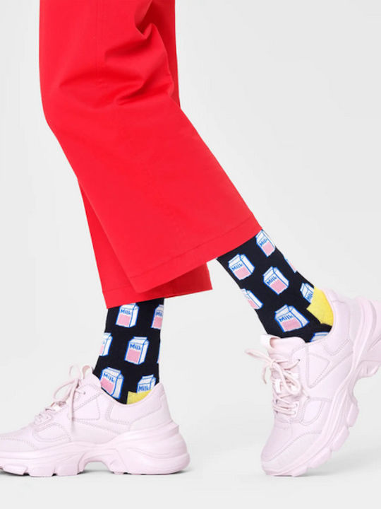 Happy Socks U Milk Men's Patterned Socks Black