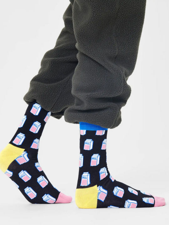 Happy Socks U Milk Men's Patterned Socks Black