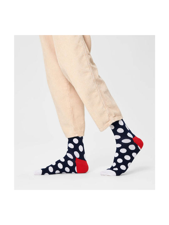 Happy Socks Big Dot Gemusterte Socken Blau 1Pack