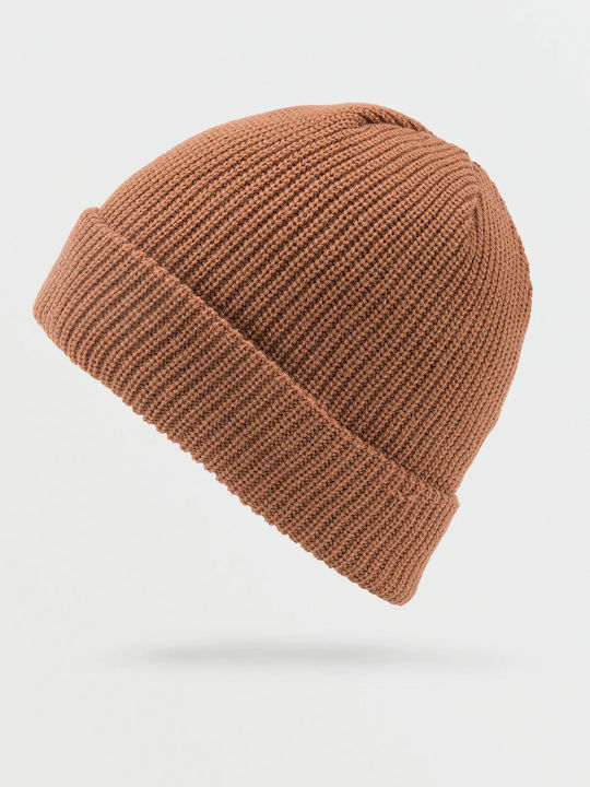 Volcom Full Stone Ribbed Beanie Cap Mocha