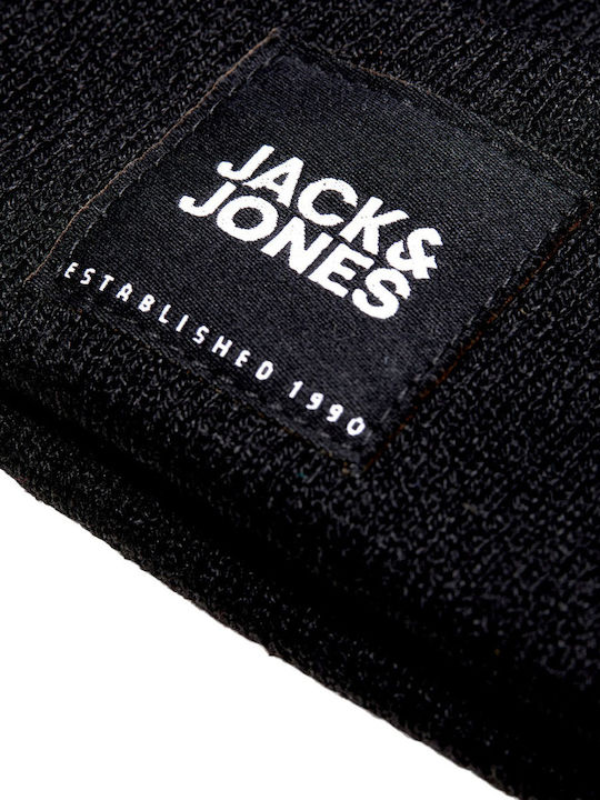 Jack & Jones Ανδρικός Beanie Σκούφος σε Μαύρο χρώμα