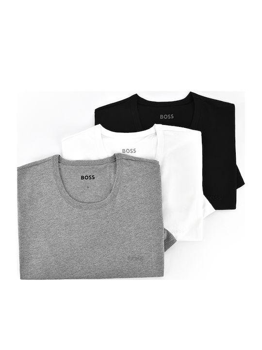 Men's Short Sleeve Undershirts Grey / White / Black 3Pack
