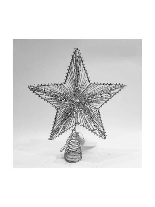 Iliadis Christmas Christmas Tree Topper Ornament Silver 30x25cm