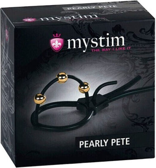 Mystim Pearly Pete για Ηλεκτροδιέγερση σε Μαύρο Χρώμα