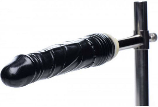 XR Master Series Imprisoned Metal Stockade Dildo Секс Мебел в Черен Цвят