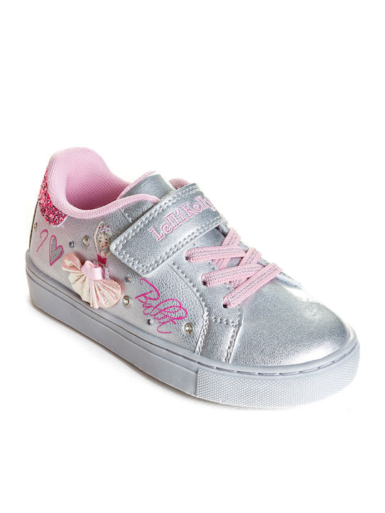 Kids Sneakers with Scratch Silver