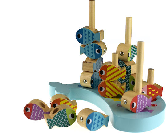 Tooky Toys Ξύλινο Παιχνίδι Ψαρέματος Wooden Fishing Game για 3+ Ετών
