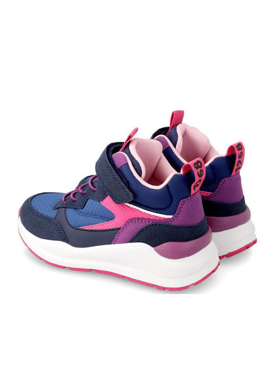 Παιδικά Sneakers High με Σκρατς Μπλε