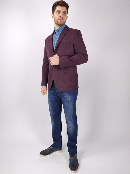 Men's Suit Jacket Burgundy