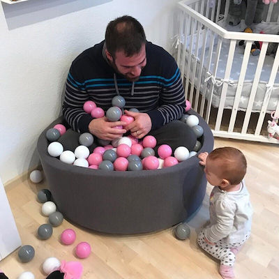 Meow Baby Ball Pit made of Fabric Gray