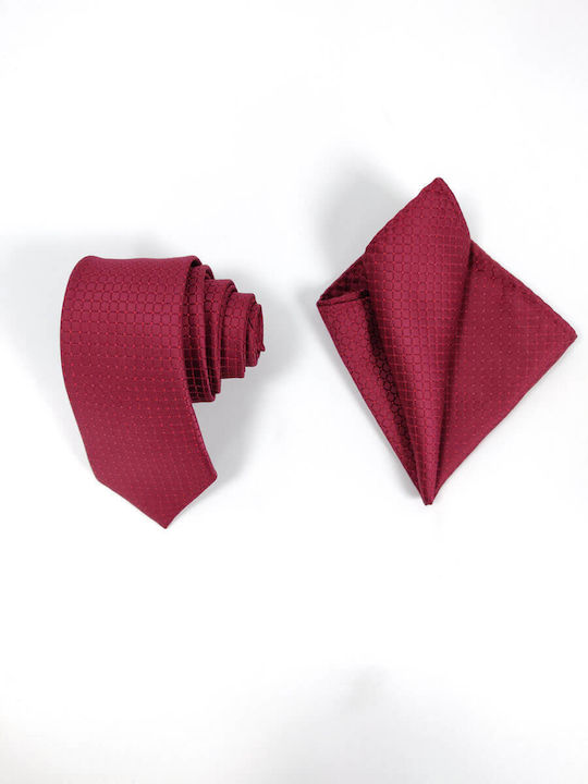 Leonardo Uomo LEO10 Men's Tie Monochrome Burgundy