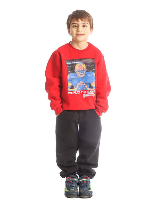 Joyce Kids Sweatpants Set Red 2pcs