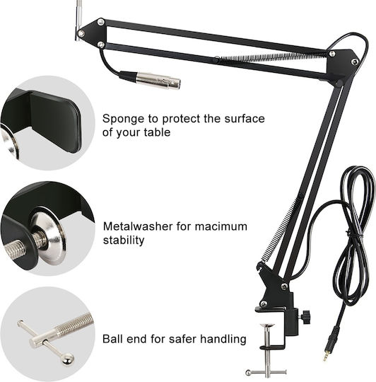 BM-3000 Condenser (Small Diaphragm) Microphone Shock Mounted for Vocals