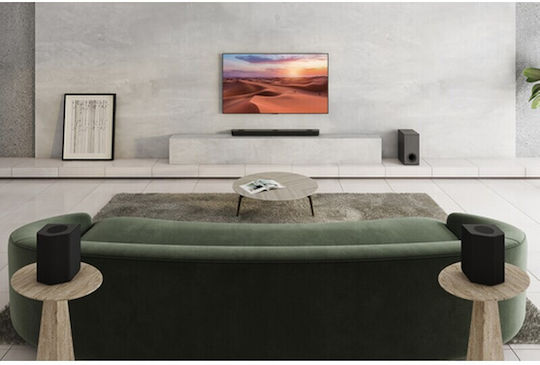 LG S95QR Soundbar 9.1.5 Bluetooth, HDMI and Wi-Fi 590W with Wireless Subwoofer and Remote Control Black