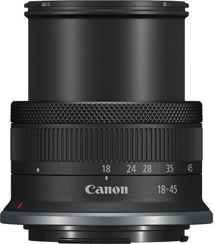 Canon Crop Camera Lens RF-S 18-45mm f/4.5-6.3 IS STM Wide Angle for Canon RF Mount Black