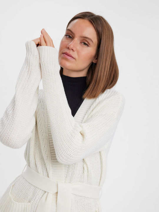Sayla Long Women's Cardigan White