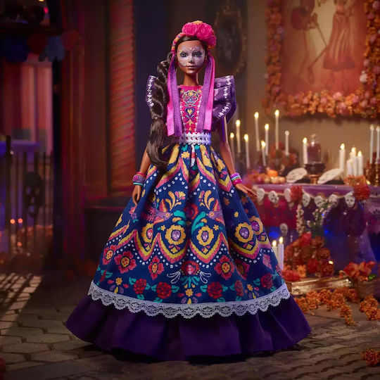 Barbie Dia De Los Muertos Collectible Doll for 6+ years old+ Years 33cm
