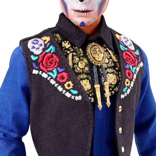Barbie Día De Muertos Collectible Boy Doll Ken for 3+ years+ Years 33cm