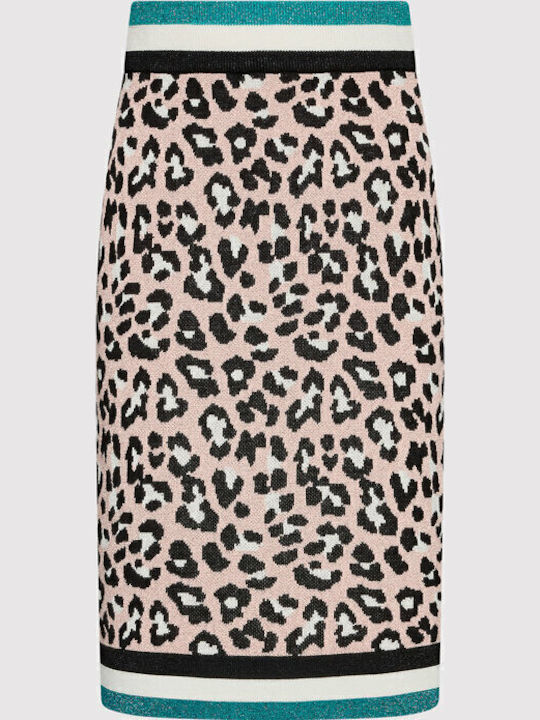 Midi Fustă Leopard Verde