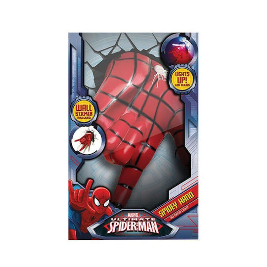 Abacus Led Παιδικό Διακοσμητικό Φωτιστικό The Source 3DL Spiderman Κόκκινο
