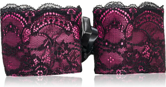 Obsessive Roseberry Adorned With Lace Cuffs Handcuffs in Pink Color