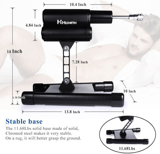 Hismith AK-03 Fuck Machine Remote Μηχανή Σεξ σε Μαύρο Χρώμα