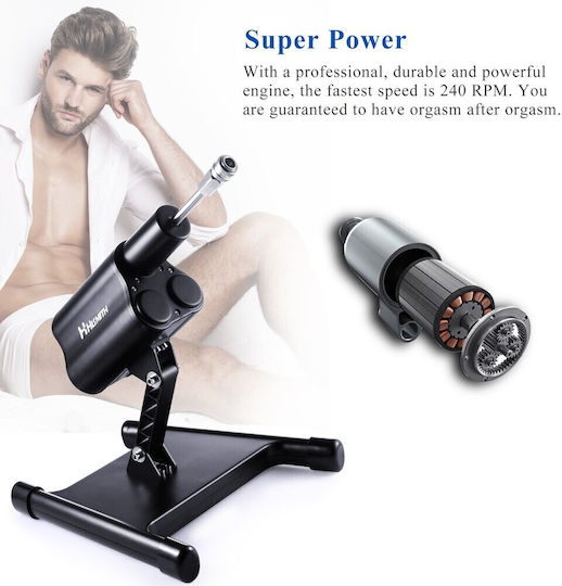 Hismith AK-03 Fuck Machine Remote Μηχανή Σεξ σε Μαύρο Χρώμα