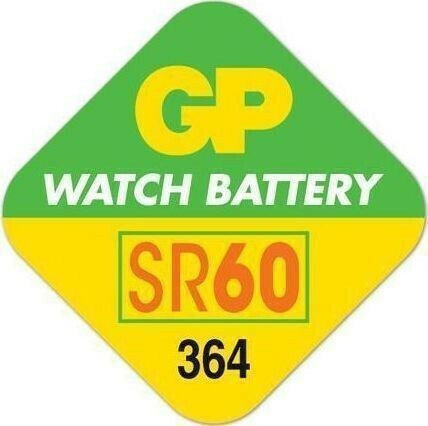 GP Batteries Watch Battery 364 Silver Oxide Watch Battery SR60 1.55V 1pcs