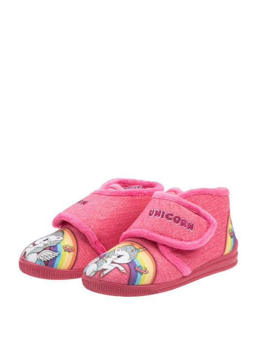 Meridian Shoes Kids Slipper Ankle Boot Fuchsia