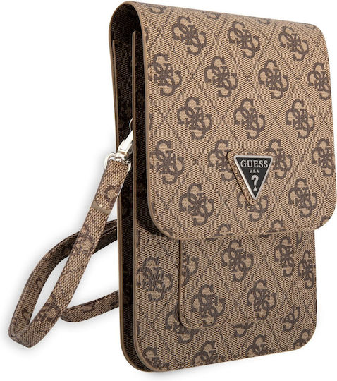 Guess 4G Triangle Logo Pouch Καφέ GUWBP4TMBR