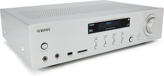 Aiwa AMU-120BT Power Amplifier Hi-Fi Amplifier Stereo 120W/4Ω 60W/8Ω AMU-120BTSL Silver