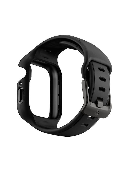 Spigen Liquid Air Pro Θήκη Σιλικόνης σε Μαύρο χρώμα για το Apple Watch 45mm