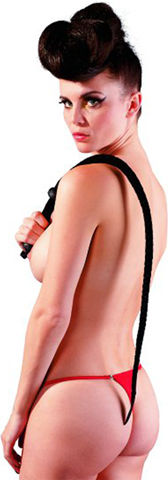Zado Single Tail Leather Whip Bici în Culoare Negru