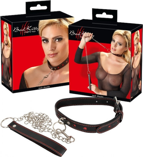 You2Toys Bad Kitty Leash With Collar Κολάρο σε Μαύρο Χρώμα