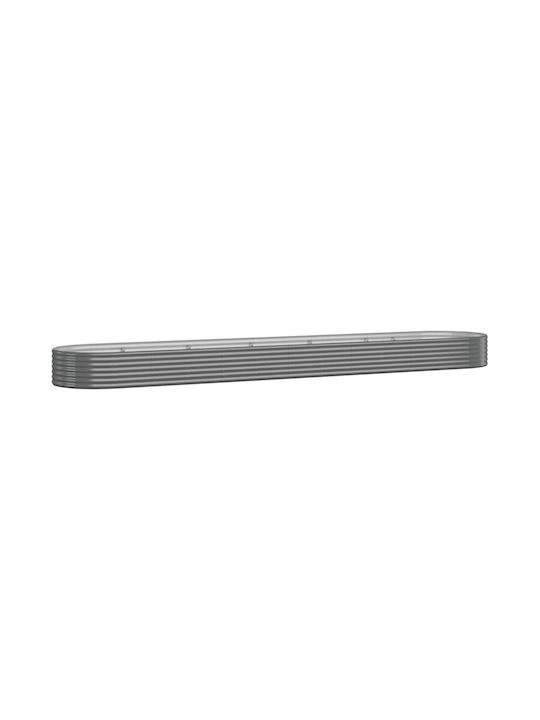 vidaXL Planter Box Metallic Gray 507x100x36cm.