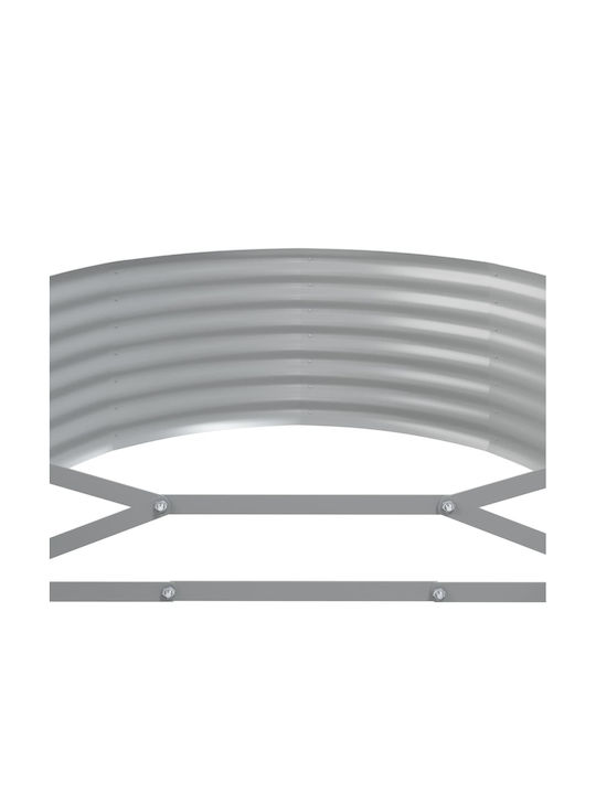 vidaXL Planter Box Metallic Gray 507x100x36cm.