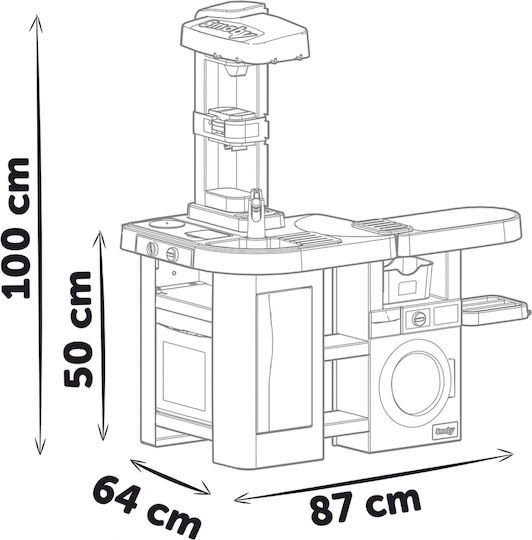 Smoby Tefal Cleaning Kitchen για 3+ Ετών 100 εκ. 36τμχ