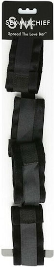 Sportsheets Spread The Love Bar Immobilization Straps in Black Color
