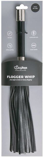 Easytoys Flogger With Metal Grip Peitsche in Schwarz Farbe