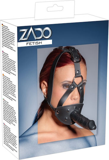Zado Head Harness with Dildo Φίμωτρο σε Μαύρο Χρώμα