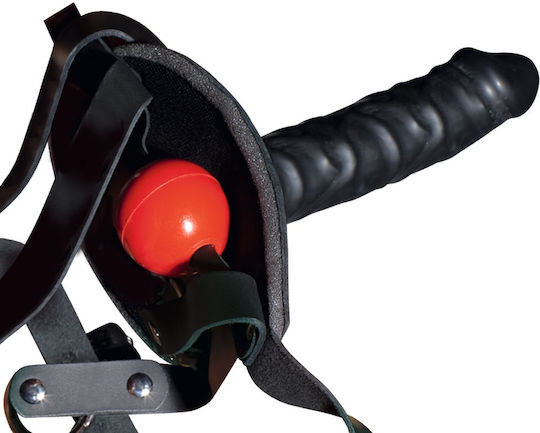 Zado Head Harness with Dildo Φίμωτρο σε Μαύρο Χρώμα