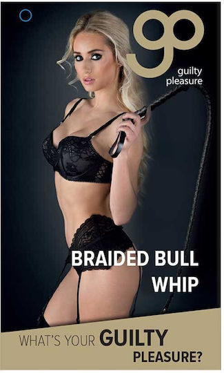 Guilty Pleasure Braided Bull Whip Whip in Black Color