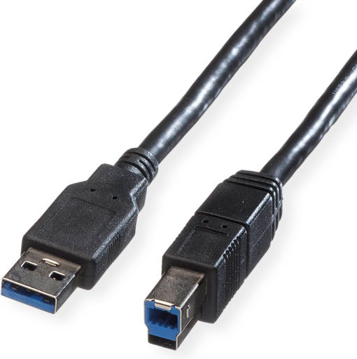 Roline USB 3.0 Cable USB-A male - USB-B male Μαύρο 0.8m (11.02.8869-10)