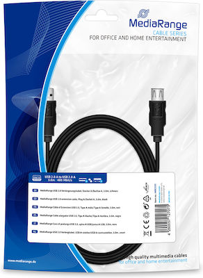 MediaRange 3m USB 2.0 Cable A-Male to A-Female (MRCS111)