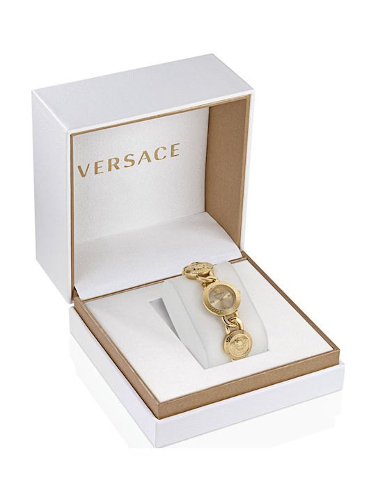 Versace Stud Icon Damen Uhr mit Gold Metallarmband