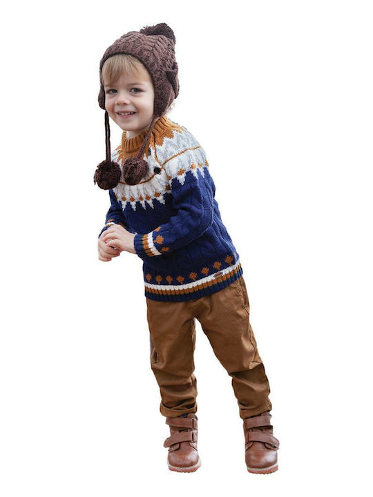 Kids' Chino Fabric Pants Tabac Brown