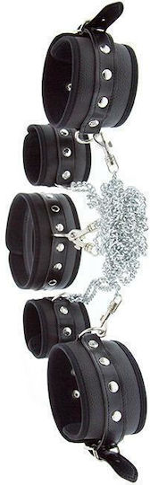 Guilty Pleasure Full Body Chain Restraint Kit Σετ για Δέσιμο Λαιμού & Άκρων σε Μαύρο Χρώμα